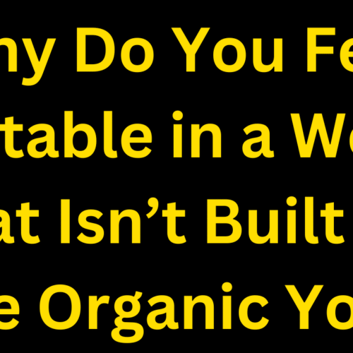 Why Do You Feel Unstable in a World That Isn’t Built for the Organic You?