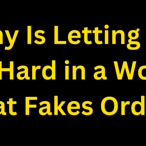 Why Is Letting Go So Hard in a World That Fakes Order?