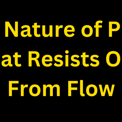 The Nature of Pride That Resists One From Flow
